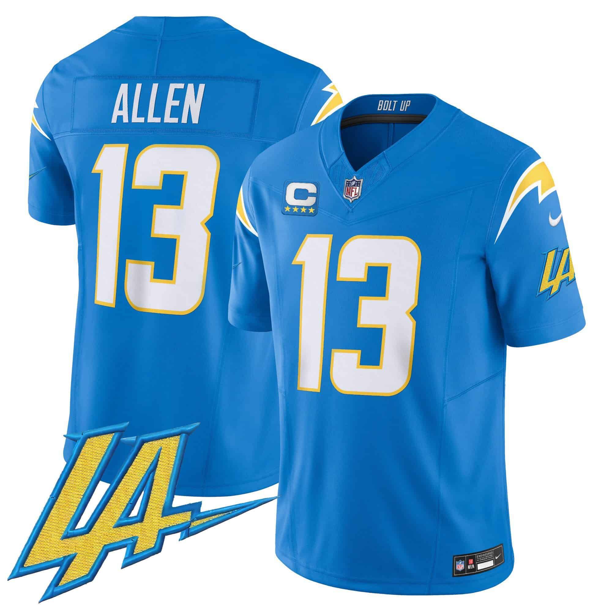 Men Los Angeles Chargers #13 Allen Light Blue 2024 Nike Vapor Limited NFL Jersey style 1->indianapolis colts->NFL Jersey